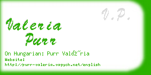 valeria purr business card